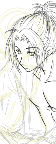 描きかけ残暑見舞い