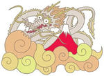富士山・赤富士・雲竜・雲・辰・龍・竜・辰年
