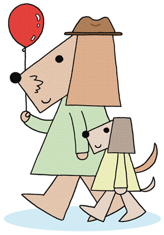 無料イラスト アップロード 戌年 の年賀状イラスト 戌 犬 親子 仕事で使う 無料ビジネスイラスト 画像
