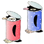 ボディが缶のペンギンキャラクター