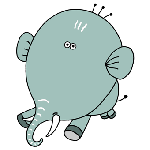 顔がデカイ動物達のキャラクター