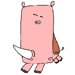 顔がデカイ動物達のキャラクター