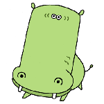 顔がデカイ動物達のキャラクター