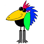 カラフルな不良カラス・キャラクター