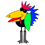 カラフルな不良カラス・キャラクター