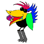 カラフルな不良カラス・キャラクター
