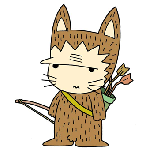 企業・商店・個人PRキャラ.43 ＜太古のネコ原人・キャラクター＞