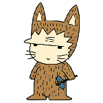企業・商店・個人PRキャラ.43 ＜太古のネコ原人・キャラクター＞