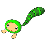 尾っぽが長いキャラクター