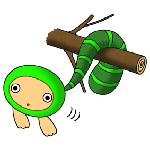 尾っぽが長いキャラクター