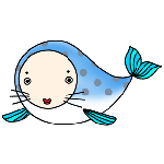 企業・個人PRキャラ・イラスト.82 ＜魚orオットセイ・キャラクター＞