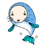 企業・個人PRキャラ・イラスト.82 ＜魚orオットセイ・キャラクター＞