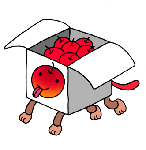 りんご箱犬