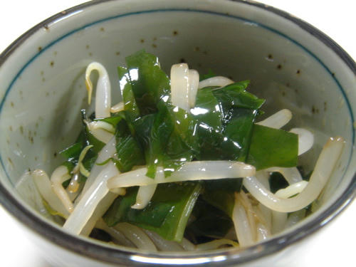 もやしとわかめのポン酢和え