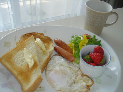 ワンプレートの朝食