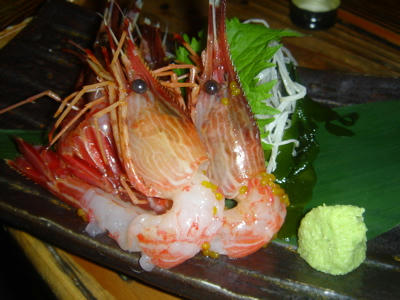 ぼたん海老の刺身