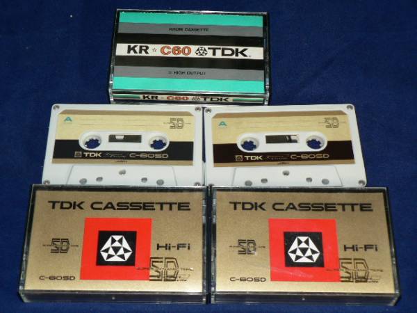中古カセットテープ/珍品　TDK C-60SD KR 5本セット