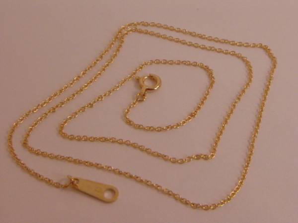 １８ｋ18金ネックレス1ｍｍｘ41ｃｍ●新品●１．３ｇ