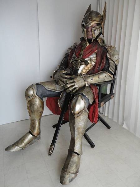 甲冑 等身大フィギア 鎧 撮影用 展示品 椅子付