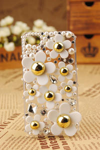 iPhone5 ケース デコ 超かわいい人気3D花携帯