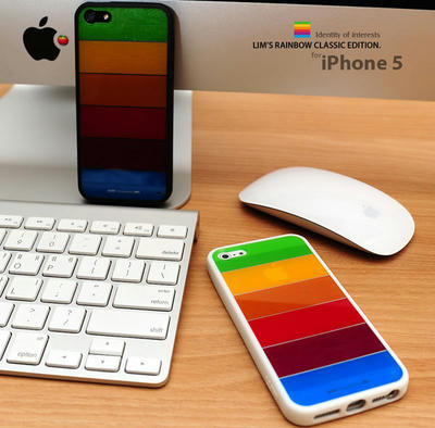 ビックリ！！iPhone5 ケース レインボー LIM’S