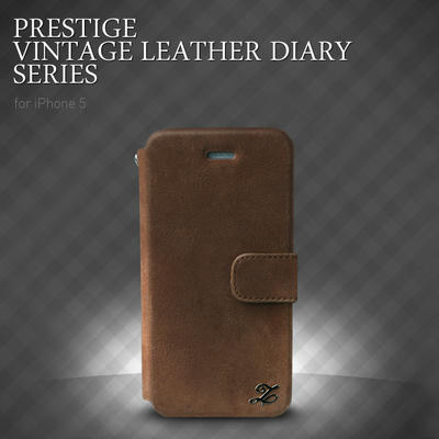 満足レベル！iPhone5 ケース 革 レザー Zenus Prestige Vintage Diary