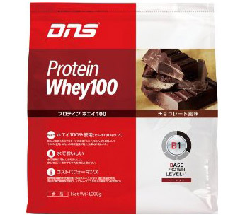 DNSのホエイプロテイン100のチョコレート味の商品画像