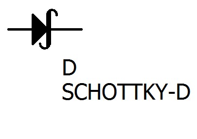 ショットキーダイオードの回路図記号です
