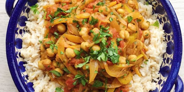 Chickpea Curry grated