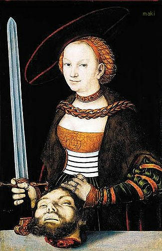 Lucas Cranach the Elder, "Judith with the head of Holofernes," 1525, Syracuse University Art Collection, Syracuse, New York, USA
