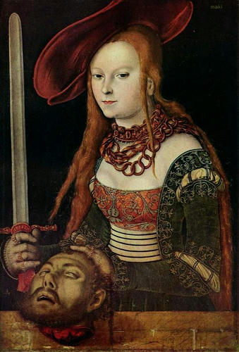 Lucas Cranach the Elder, "Judith with the Head of Holofernes," c.1530, Oil on wood, 86 × 59 cm, Staatsgalerie, Stuttgart, Germany