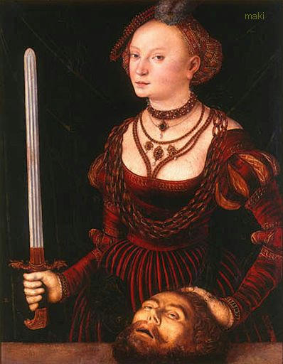 attributed to Lucas Cranach the Elder, "Judith with the Head of Holofernes," c.1537, auctioned by Dorotheum 