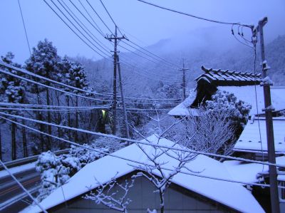 2月18日雪の朝