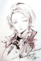 刀剣乱舞墨筆絵スケブ加州清光