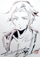 刀剣乱舞墨筆絵スケブ蜻蛉切