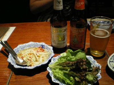 タイ料理『タイスキレストラン　ムアン・タイ・なべ』のビール：シンハーとマハラジャ♪