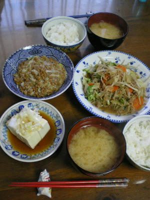 納豆で朝ごはん♪