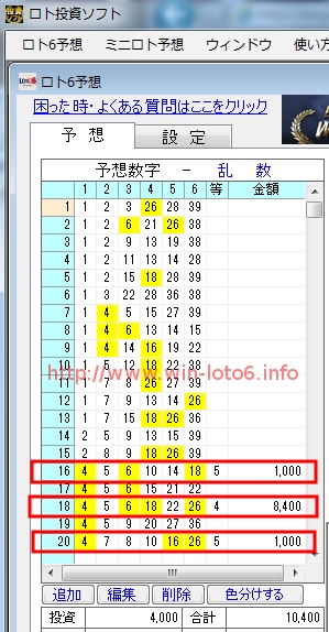 ロト6投資ソフト検証＆評価レビュー！LOTO6予想ソフト第608回（11月17日）予想＆当選結果は？