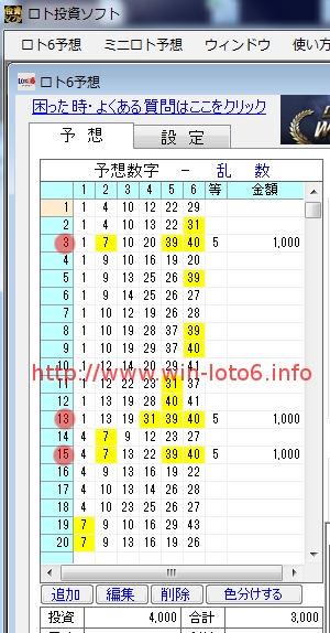 LOTO6投資ソフト検証＆評価レビュー！ロト6予想ソフト第612回（12月1日）予想＆当選結果は？