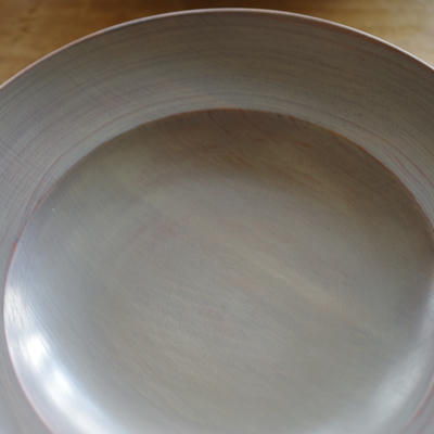山本美文展】no.2 白漆塗分け菓子皿 135mm – 工房イクコ