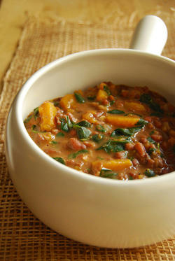 Munggo with Gata and Kalabasa (mung beans with coconut milk and squash)