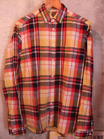 maillot（マイヨ） Sunset madras check BD shirts main-3