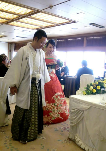 オリエンタル和装で 再入場