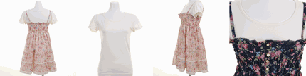 LODISPOTTO 通販の可愛い♪花柄ベアワンピ＆パフ袖Tシャツ