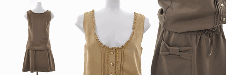 LODISPOTTO 通販のレース使いノースリワンピース