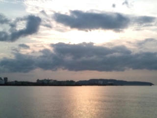 福岡市のある日の夕暮れ