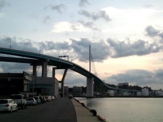 福岡市のある日の夕暮れ