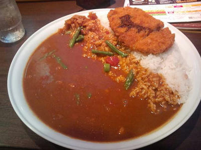 カレーハウスCoCo壱番屋 ロースカツ　トマトアスパラ