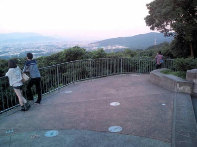 福岡市　城南区　油山　片江展望台　夕日