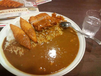 ココイチ　カレー　パリパリチキン　フッシュフライ
